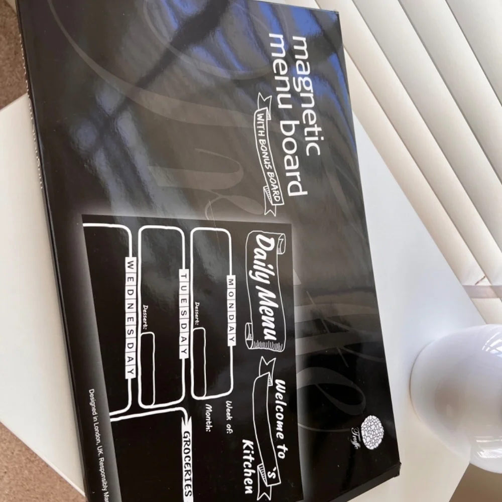 Magnetic Menu Board for refrigerator (DRY MARKERS NOT INCLUDED)